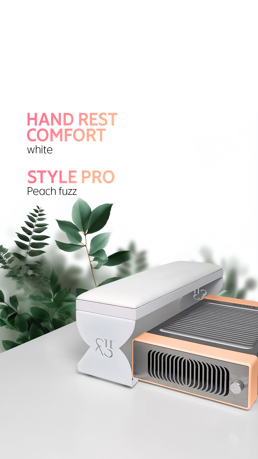 Pochłaniacz pyłu SHEMAX Style PRO + podstawka pod dłonie Comfort — kompletne stanowisko do manicure - obrazek 5