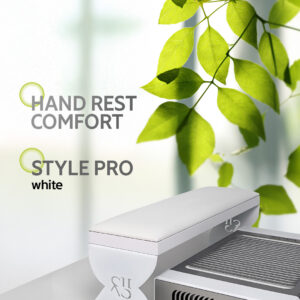 Pochłaniacz pyłu SHEMAX Style PRO + podstawka pod dłonie Comfort — kompletne stanowisko do manicure