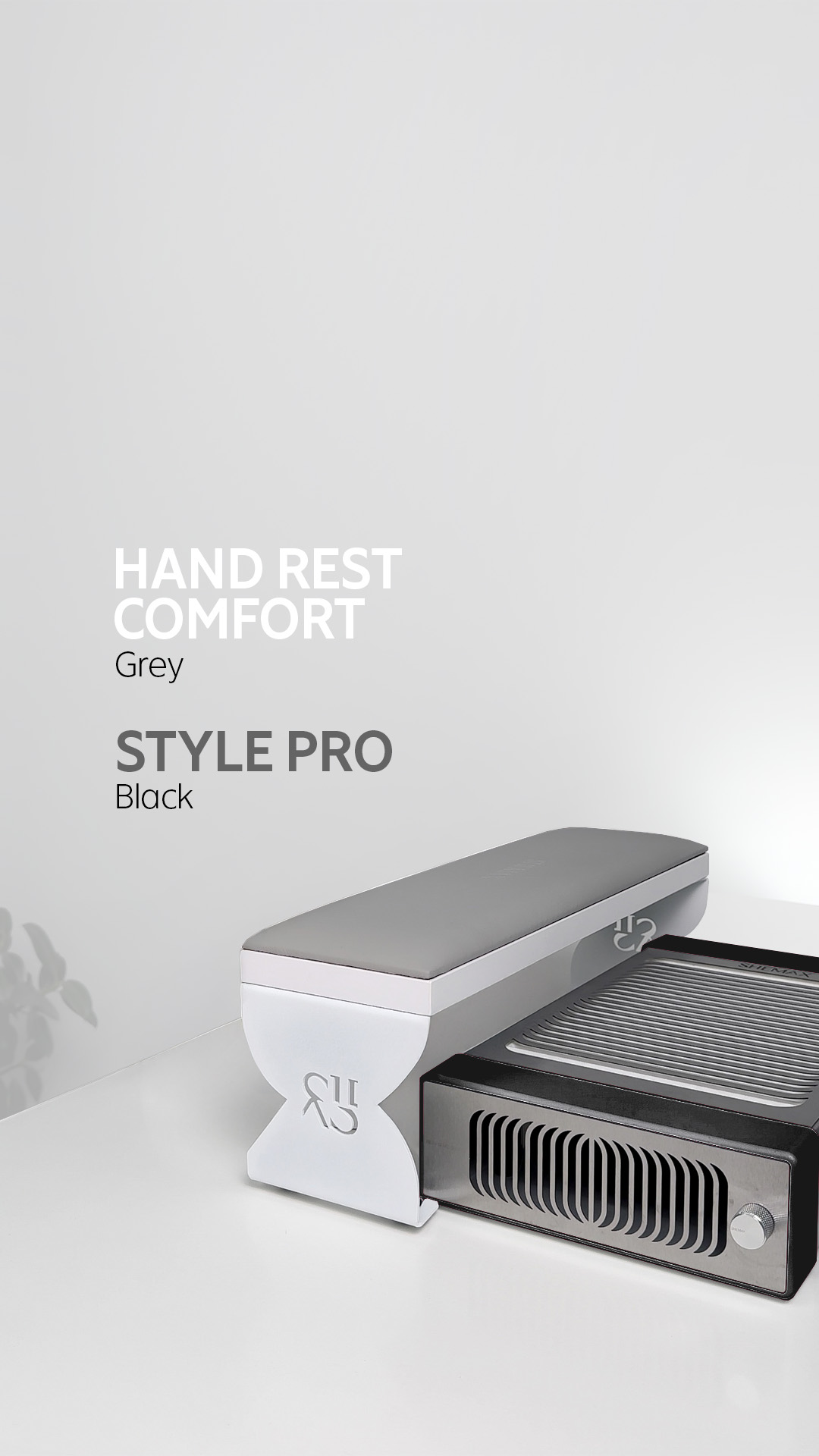 Pochłaniacz pyłu SHEMAX Style PRO + podstawka pod dłonie Comfort — kompletne stanowisko do manicure - obrazek 8