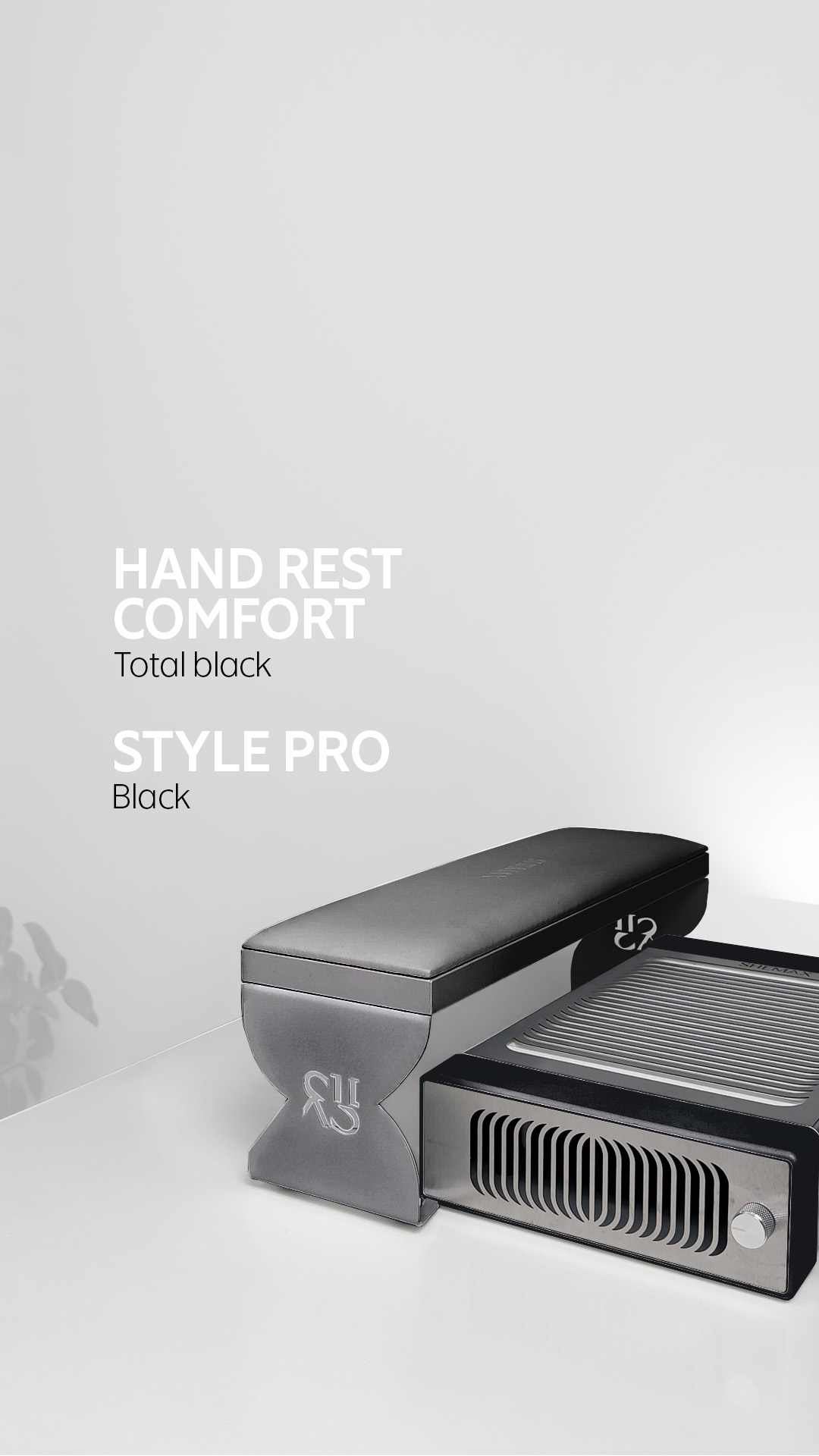 Pochłaniacz pyłu SHEMAX Style PRO + podstawka pod dłonie Comfort — kompletne stanowisko do manicure - obrazek 9