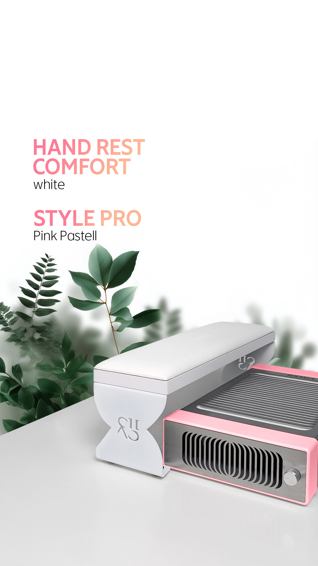 Pochłaniacz pyłu SHEMAX Style PRO + podstawka pod dłonie Comfort — kompletne stanowisko do manicure - obrazek 4